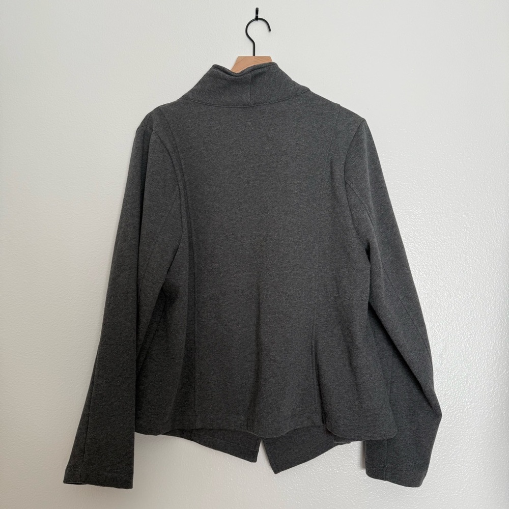 Torrid - Charcoal Gray Fleece Drape Front Long Sleeve Jacket - 2x - Picture 7 of 7